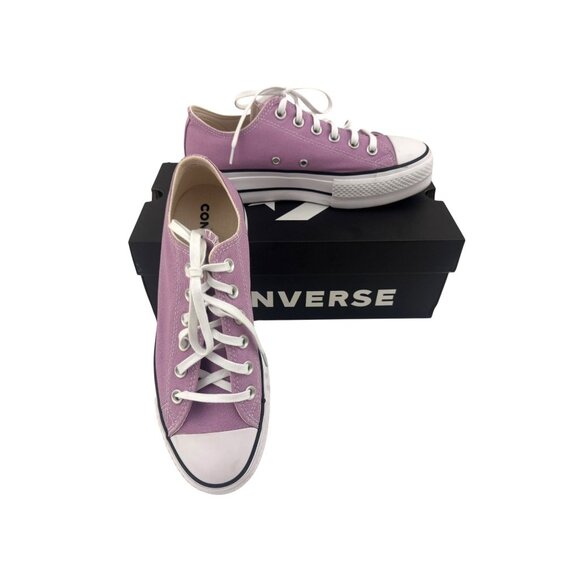 Converse Chuck Taylor All Star Lift Platform Canvas Sneakers Amethyst Sz 8 Women - Picture 1 of 12